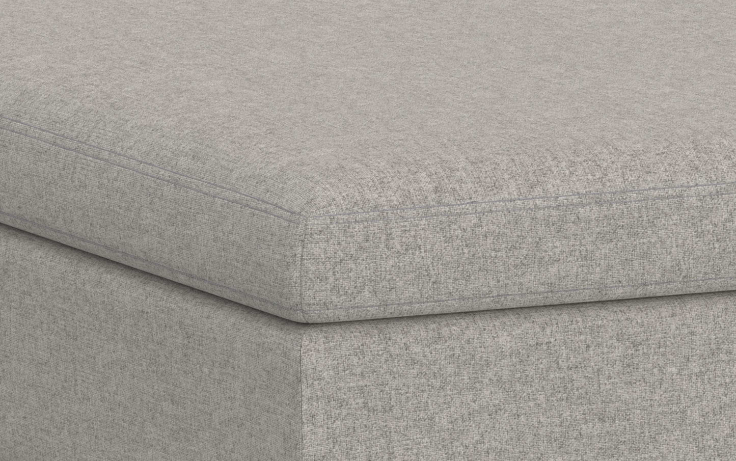 Cloud Grey Linen Style Fabric | Owen Coffee Table Ottoman with Storage