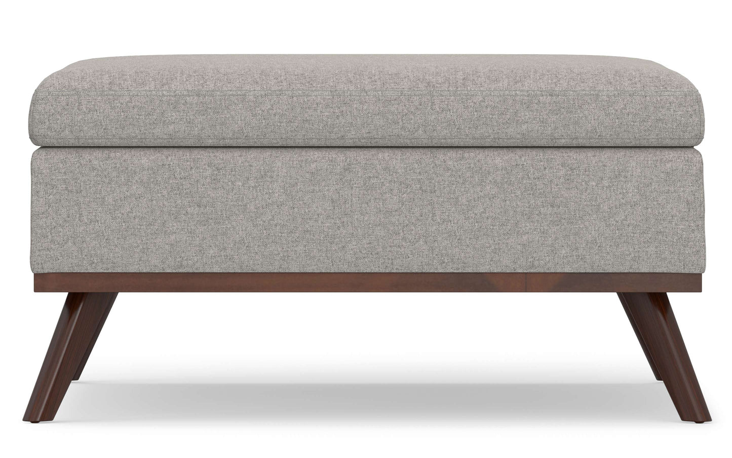 Cloud Grey Linen Style Fabric | Owen Coffee Table Ottoman with Storage