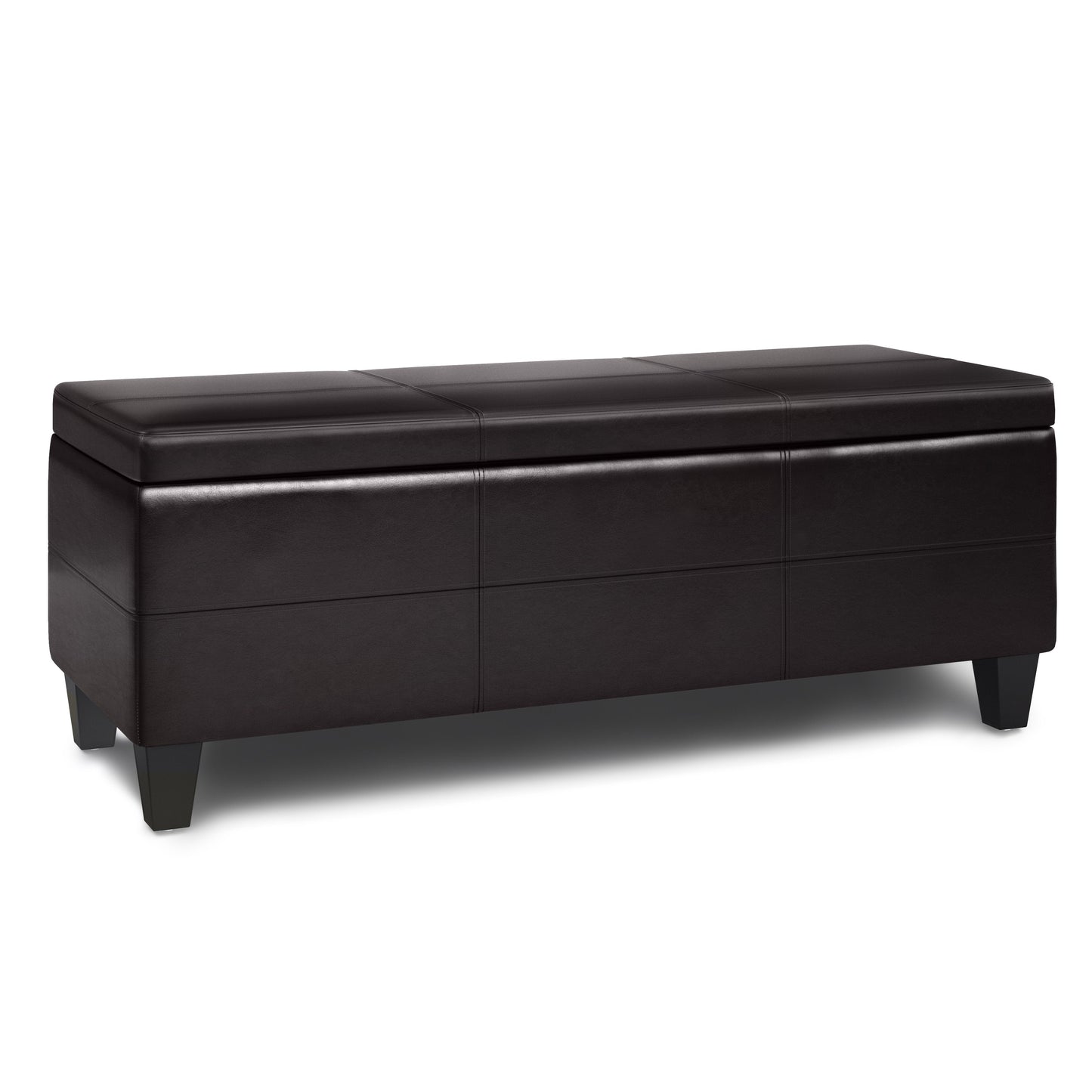 Tanners Brown | Afton Storage Ottoman Bench