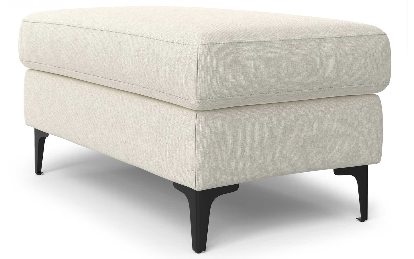 Cream | Ava Mid Century Ottoman