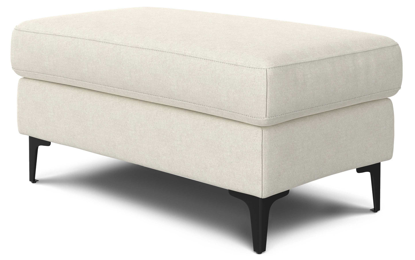 Cream | Ava Mid Century Ottoman