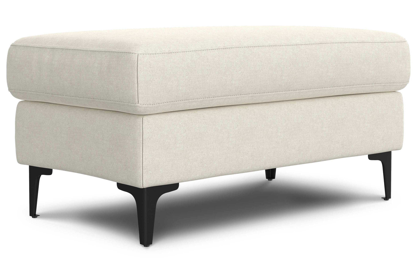 Cream | Ava Mid Century Ottoman