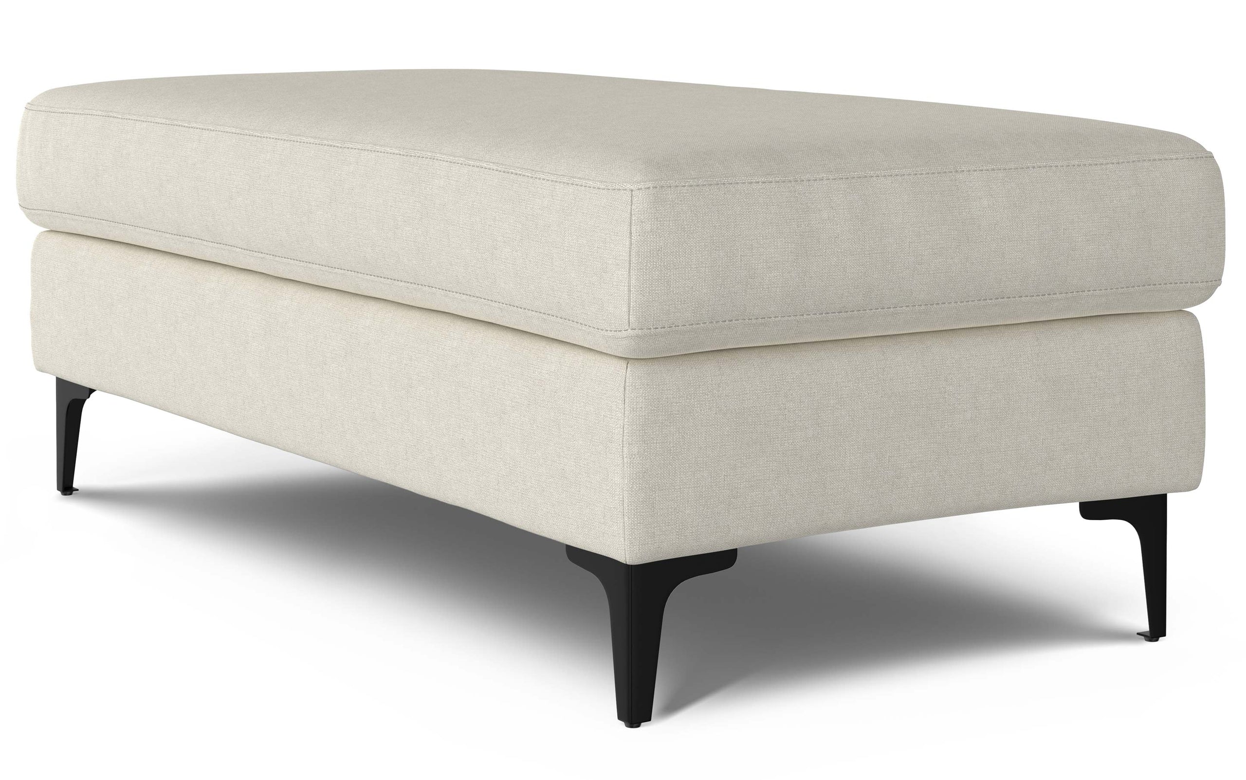 Cream | Ava Mid Century Ottoman Bench