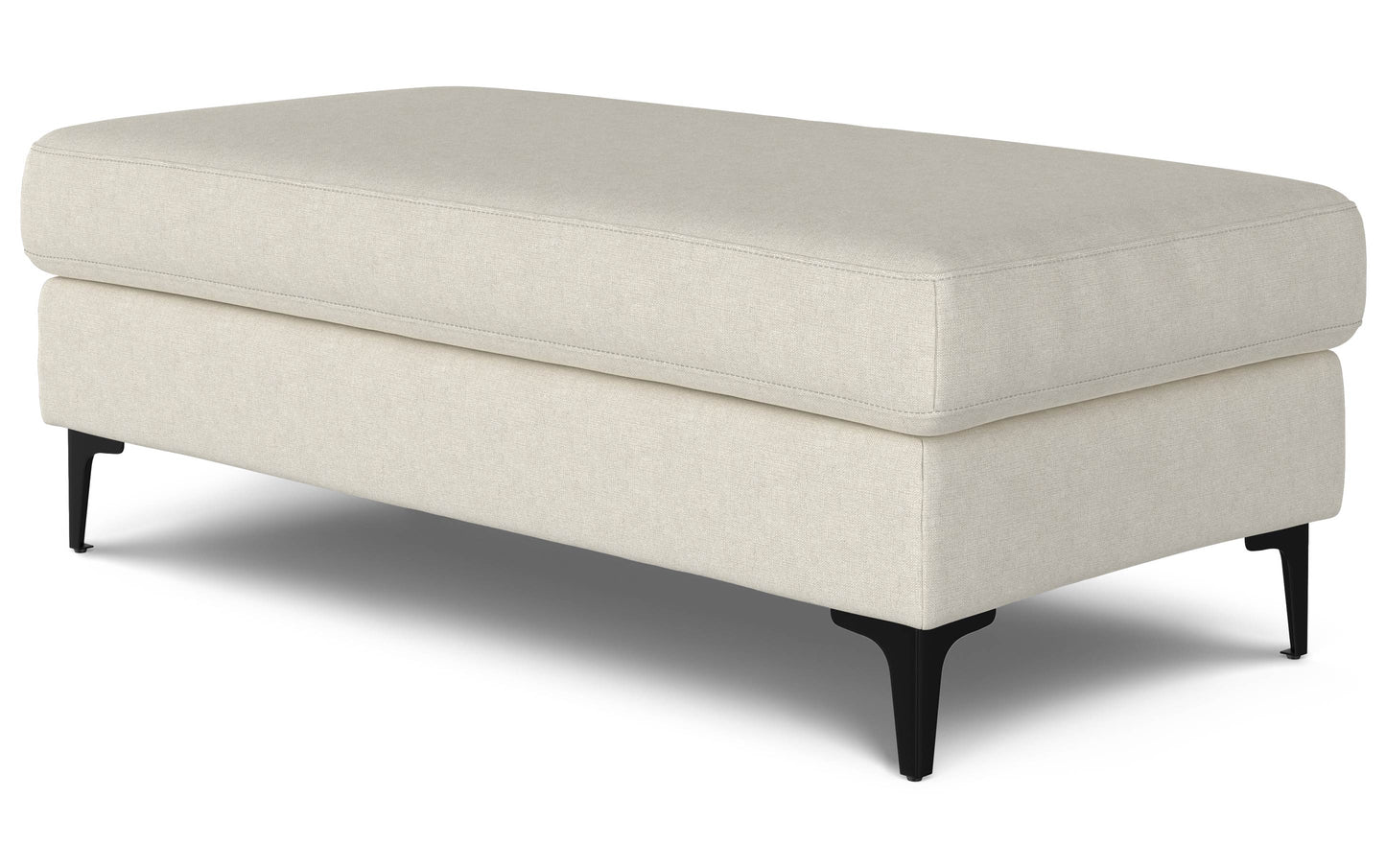 Cream | Ava Mid Century Ottoman Bench