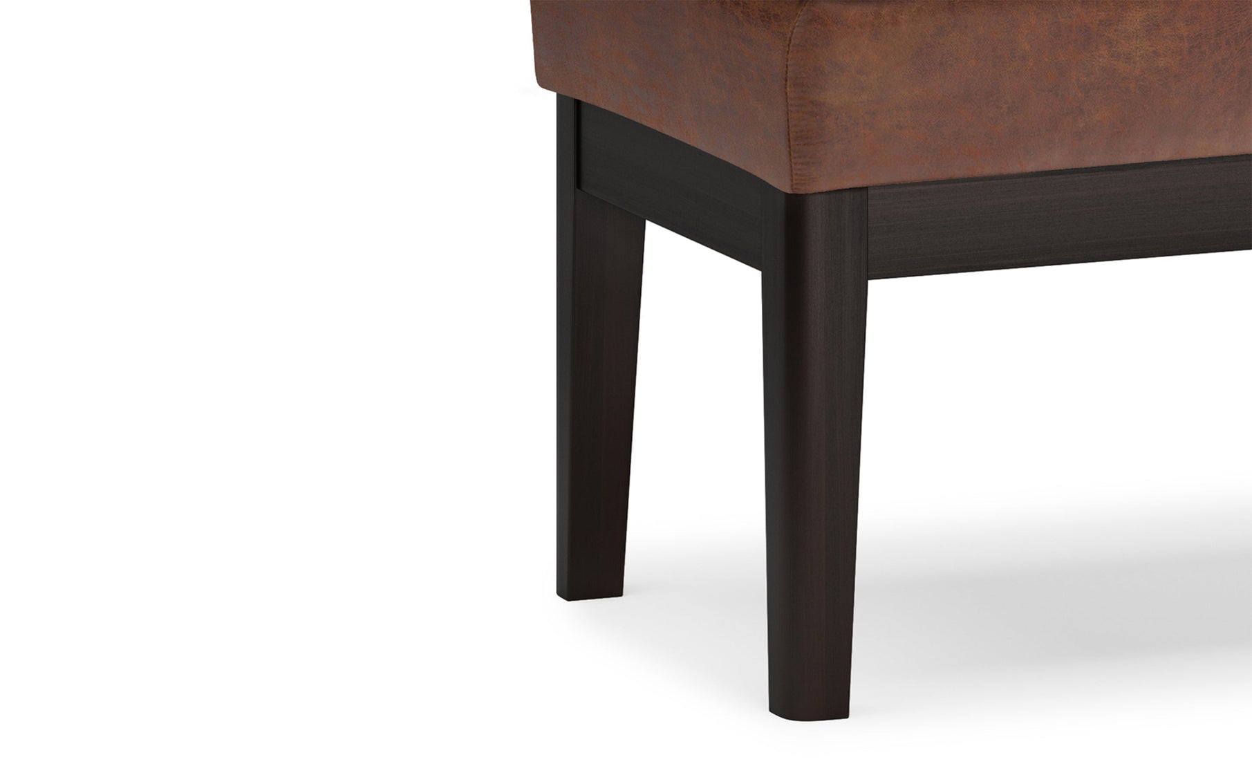 Distressed Saddle Brown | Carlson Ottoman Bench