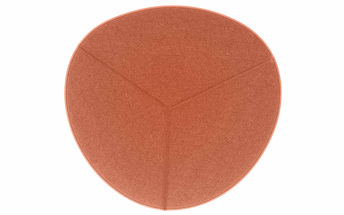 Dusty Orange Linen Style Fabric | Moore Large Ottoman