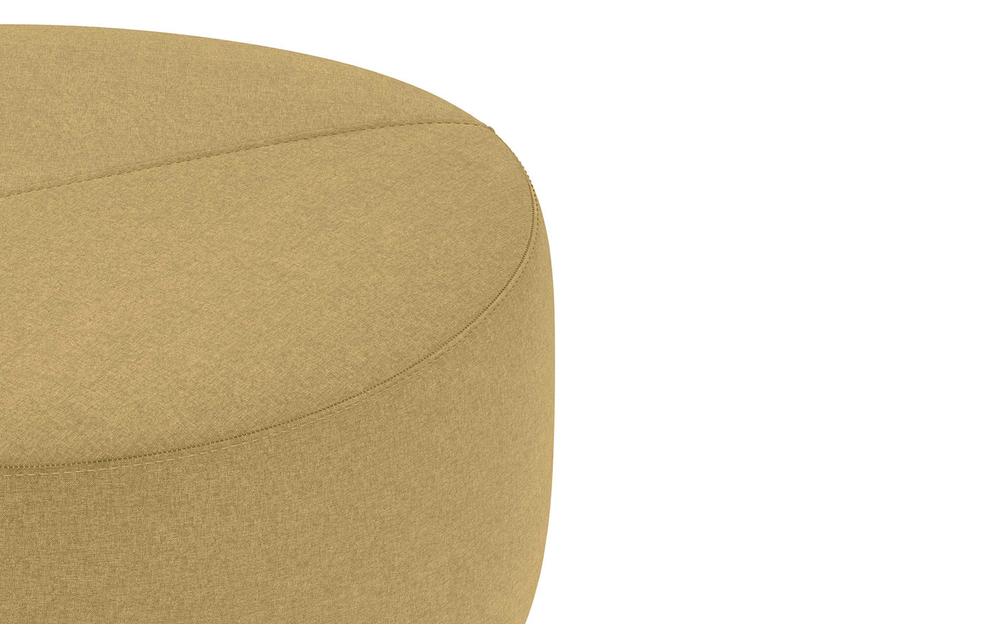 Dijon Yellow Linen Style Fabric | Moore Large Ottoman