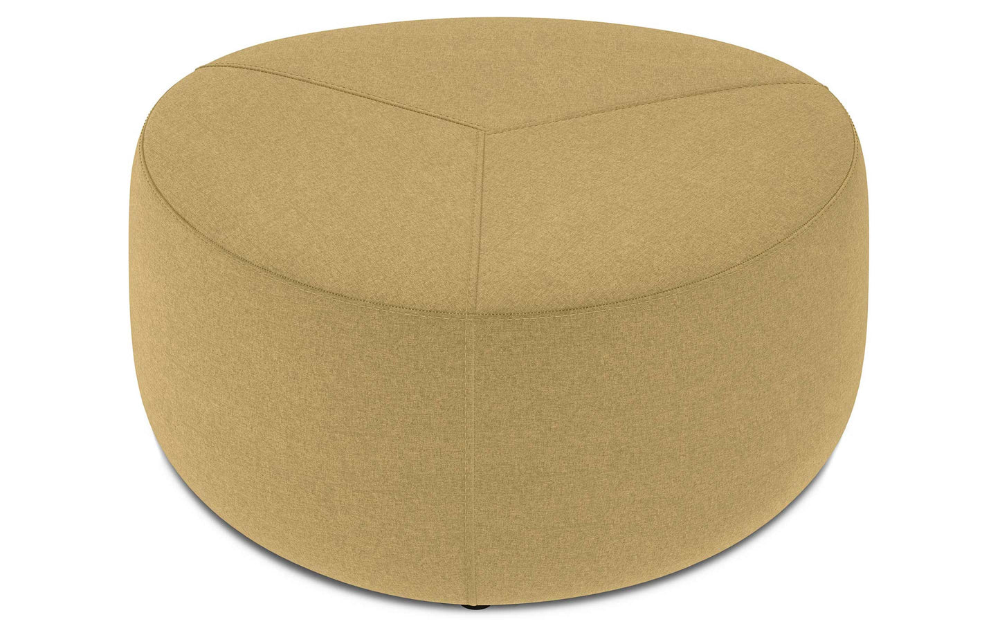 Dijon Yellow Linen Style Fabric | Moore Large Ottoman