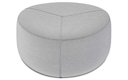 Light Grey Linen Style Fabric | Moore Large Ottoman