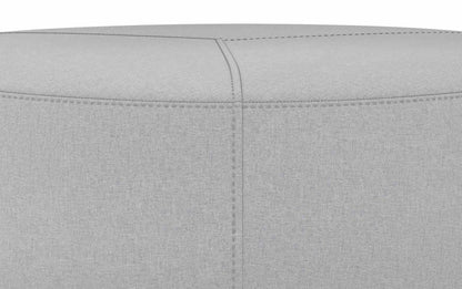 Light Grey Linen Style Fabric | Moore Large Ottoman