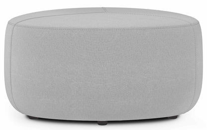 Light Grey Linen Style Fabric | Moore Large Ottoman