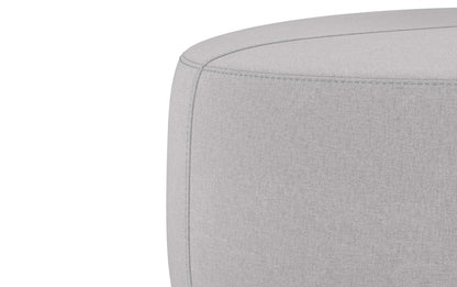 Light Grey Linen Style Fabric | Moore Large Ottoman