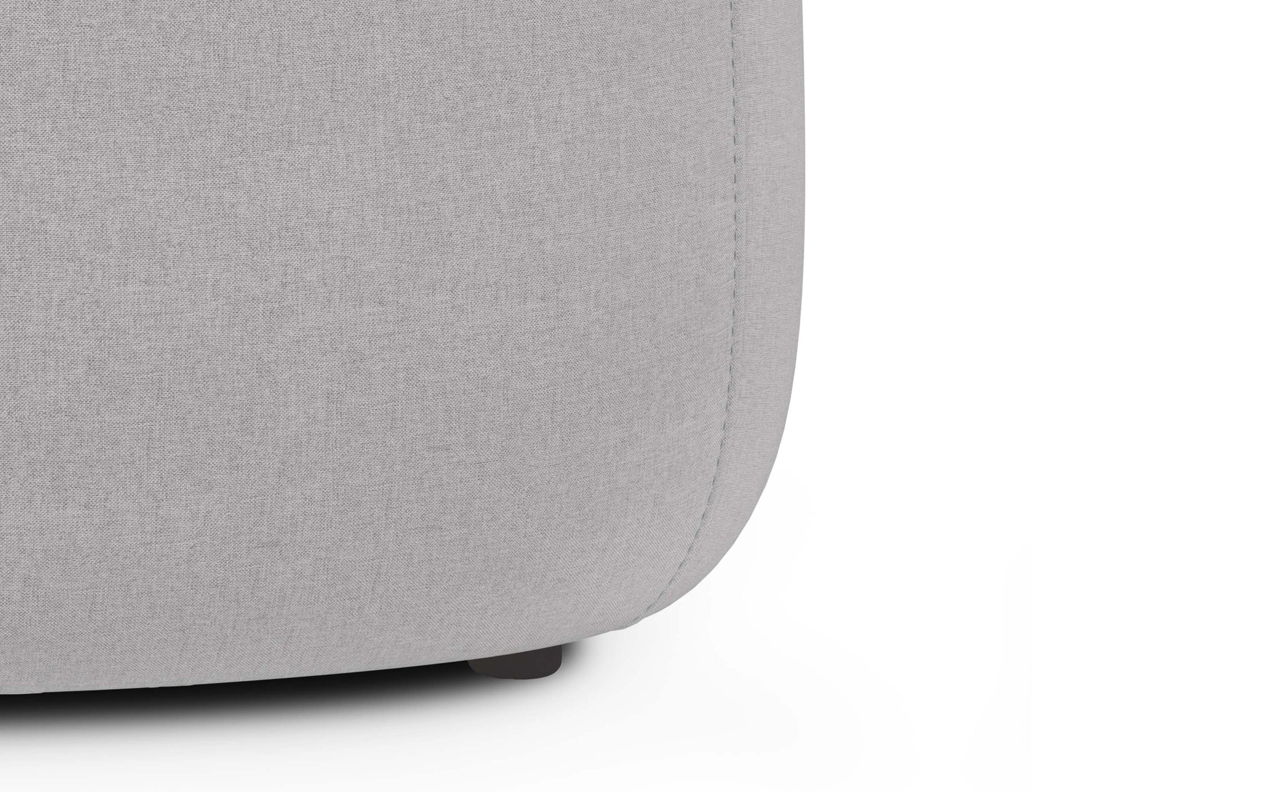 Light Grey Linen Style Fabric | Moore Large Ottoman