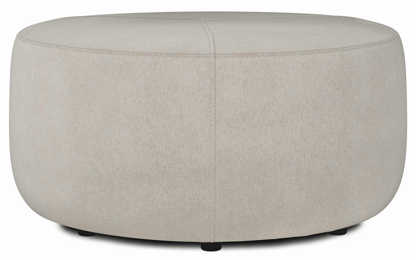 Natural Linen Style Fabric | Moore Large Ottoman