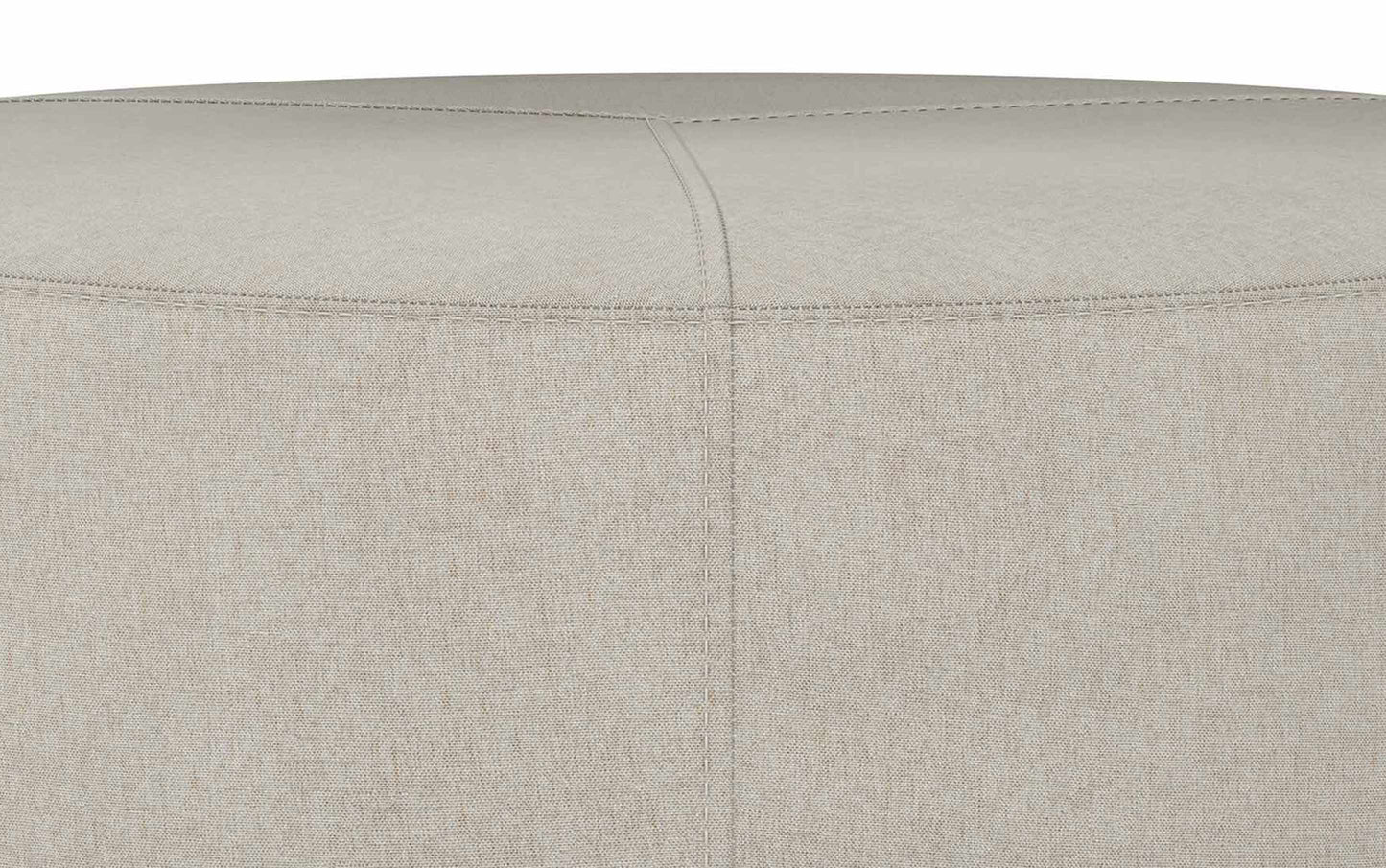 Natural Linen Style Fabric | Moore Large Ottoman