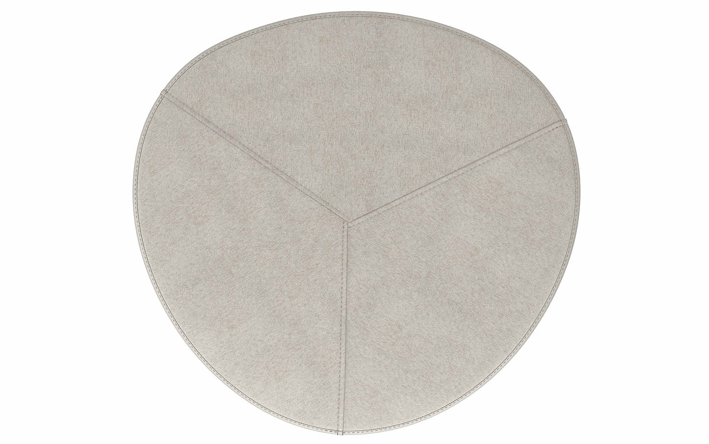 Natural Linen Style Fabric | Moore Large Ottoman