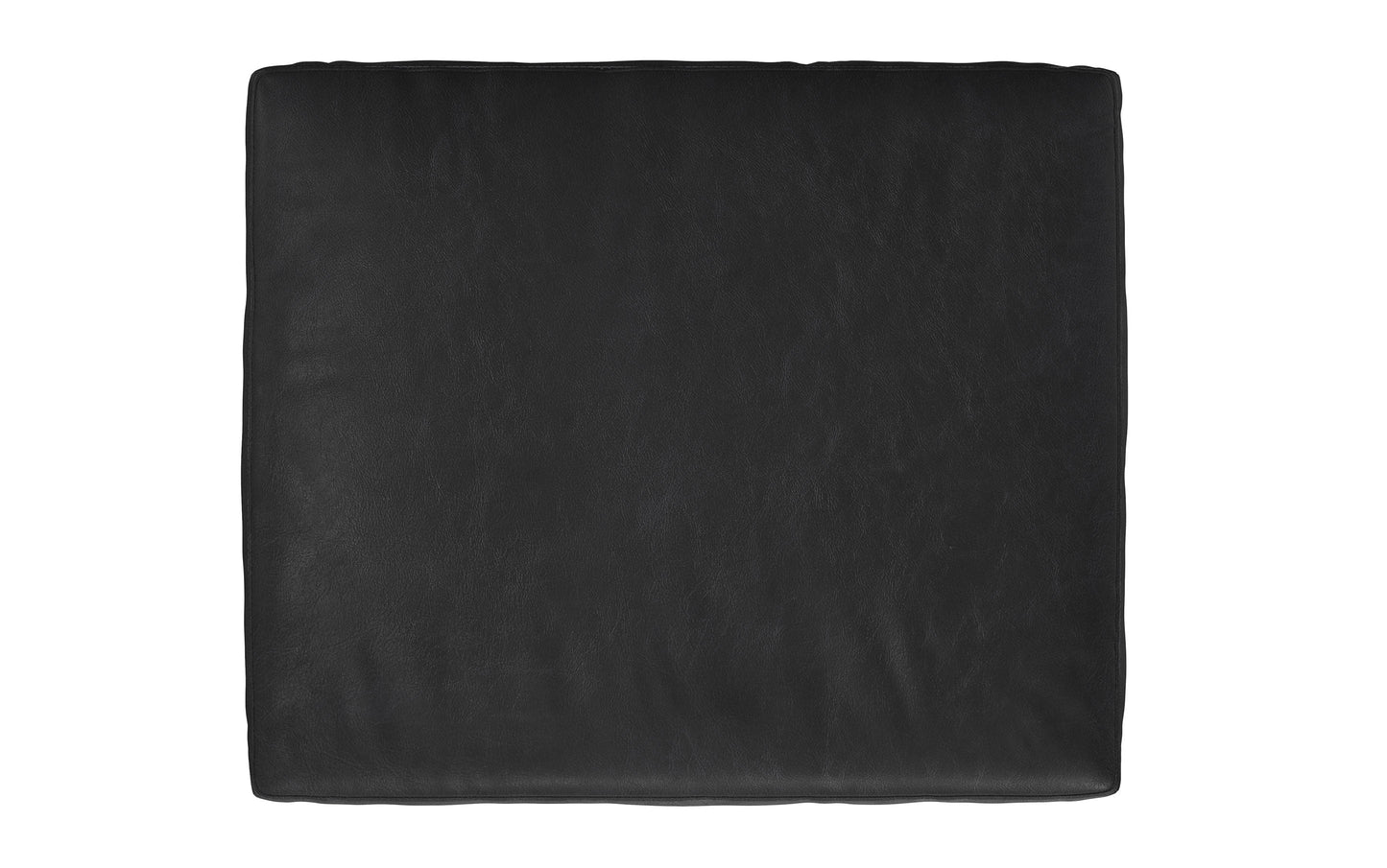 Lead Black Genuine Top Grain Leather | Morrison Ottoman in Genuine Top Grain Leather