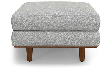 Mist Grey Woven-Blend Fabric | Morrison Ottoman