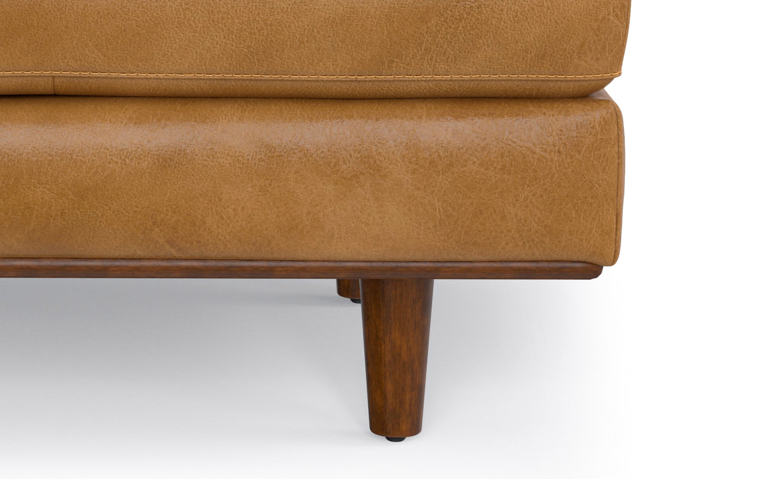 Sienna Genuine Top Grain Leather | Morrison Ottoman in Genuine Top Grain Leather