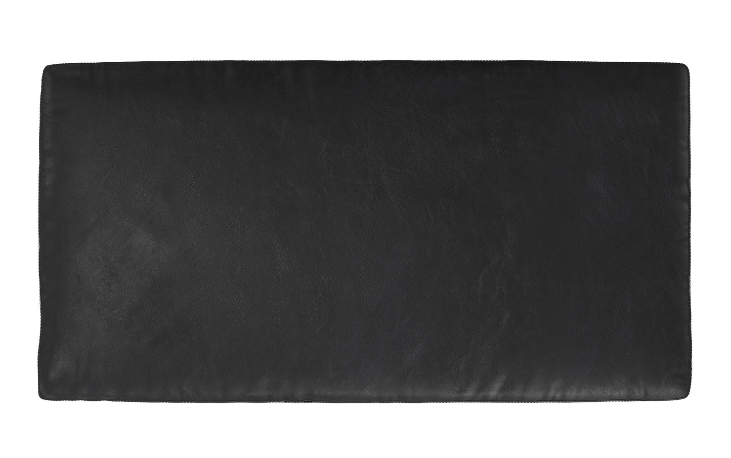 Lead Black Genuine Top Grain Leather | Morrison Large Rectangular Ottoman in Genuine Leather