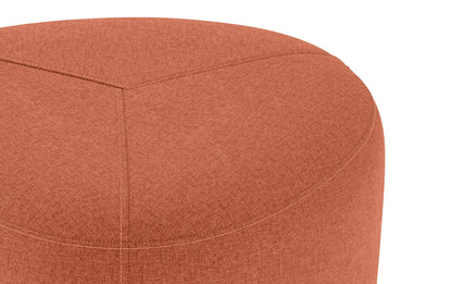 Dusty Orange Linen Style Fabric | Moore Small Ottoman in Linen