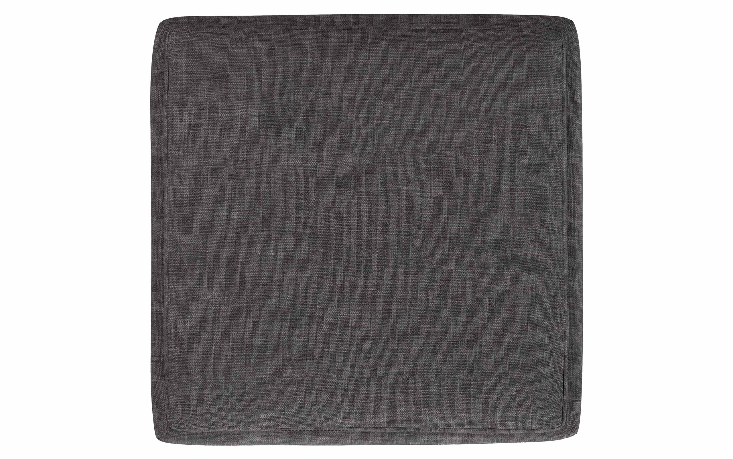 Slate Grey Linen Style Fabric | Natasha Storage Ottoman with Tray