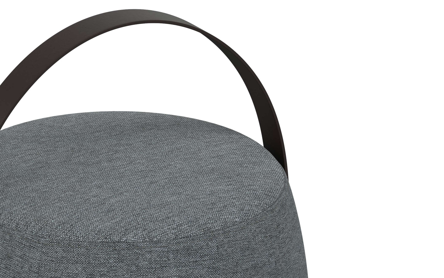 Grey Linen Style Fabric | Ramsay Footstool