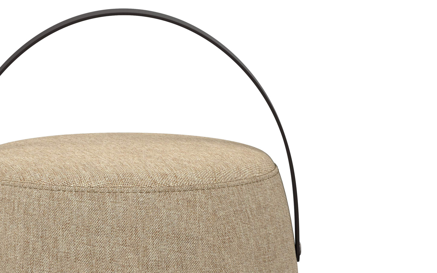 Taupe Linen Style Fabric | Ramsay Footstool