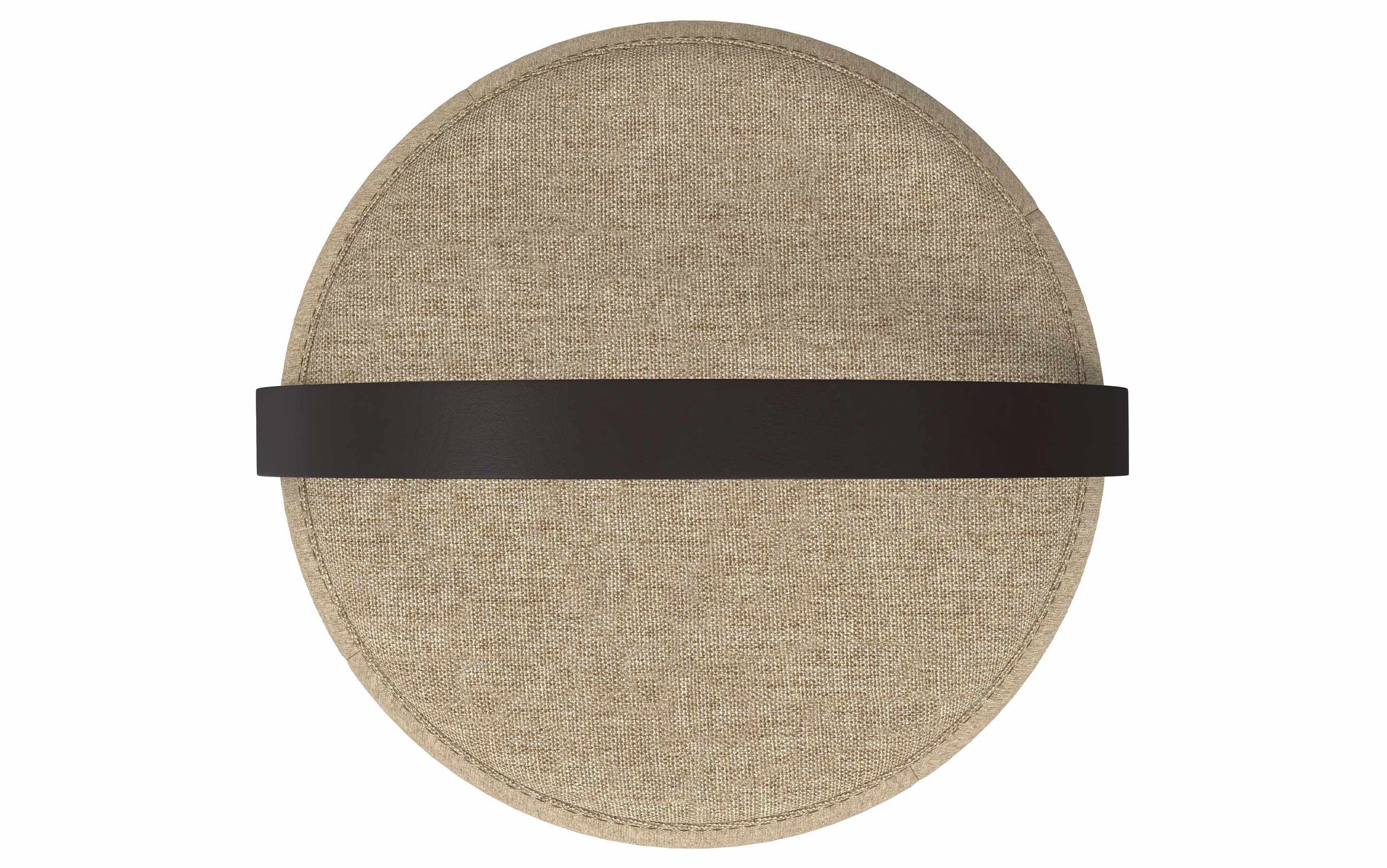 Taupe Linen Style Fabric | Ramsay Footstool