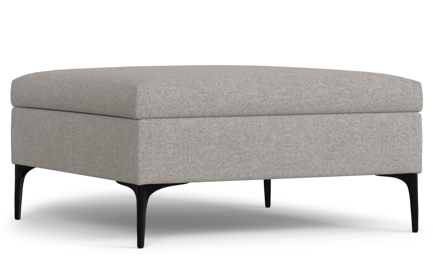 Cloud Grey Linen Style Fabric | Rebecca Coffee Table Storage Ottoman with Lift Up Lid