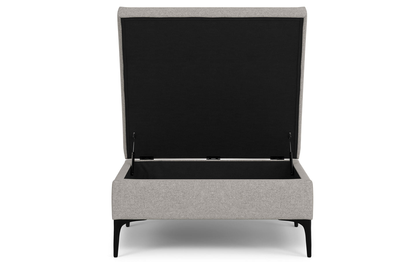 Cloud Grey Linen Style Fabric | Rebecca Coffee Table Storage Ottoman with Lift Up Lid