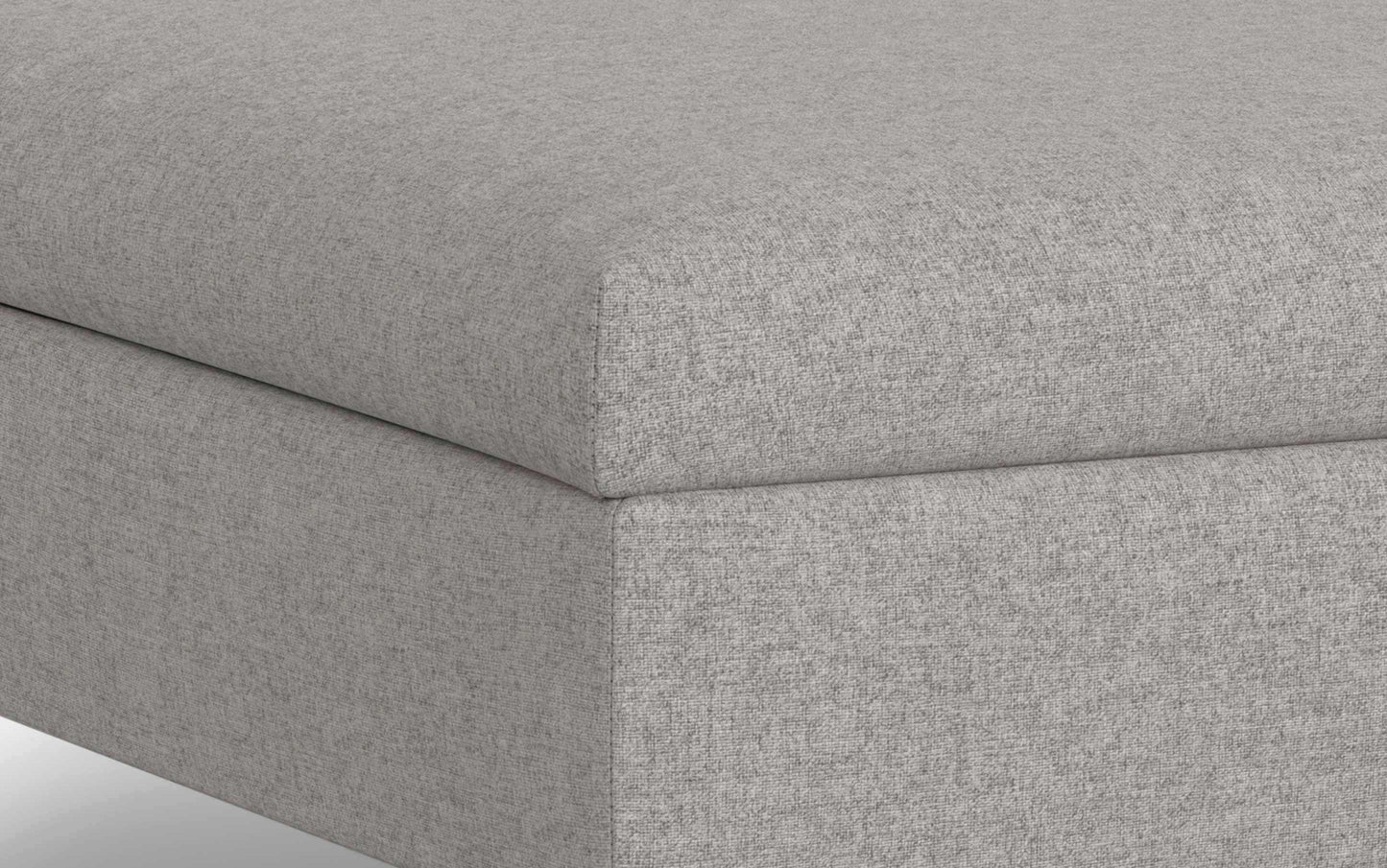 Cloud Grey Linen Style Fabric | Rebecca Coffee Table Storage Ottoman with Lift Up Lid