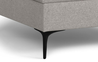 Cloud Grey Linen Style Fabric | Rebecca Coffee Table Storage Ottoman with Lift Up Lid