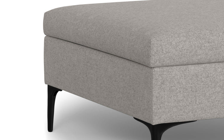 Cloud Grey Linen Style Fabric | Rebecca Coffee Table Storage Ottoman with Lift Up Lid