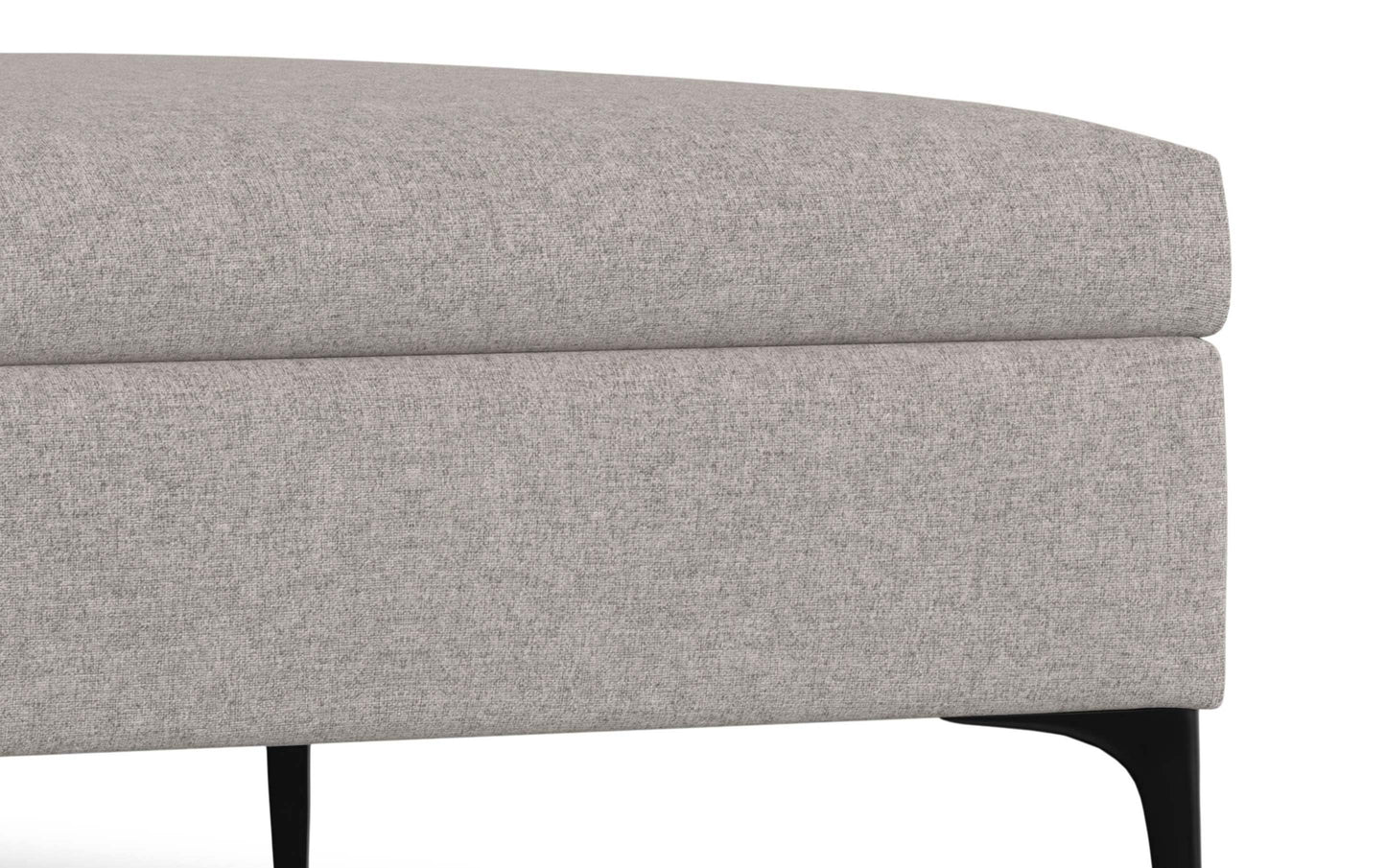 Cloud Grey Linen Style Fabric | Rebecca Coffee Table Storage Ottoman with Lift Up Lid