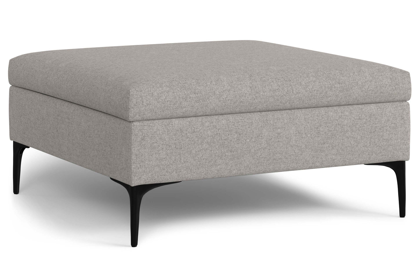 Cloud Grey Linen Style Fabric | Rebecca Coffee Table Storage Ottoman with Lift Up Lid