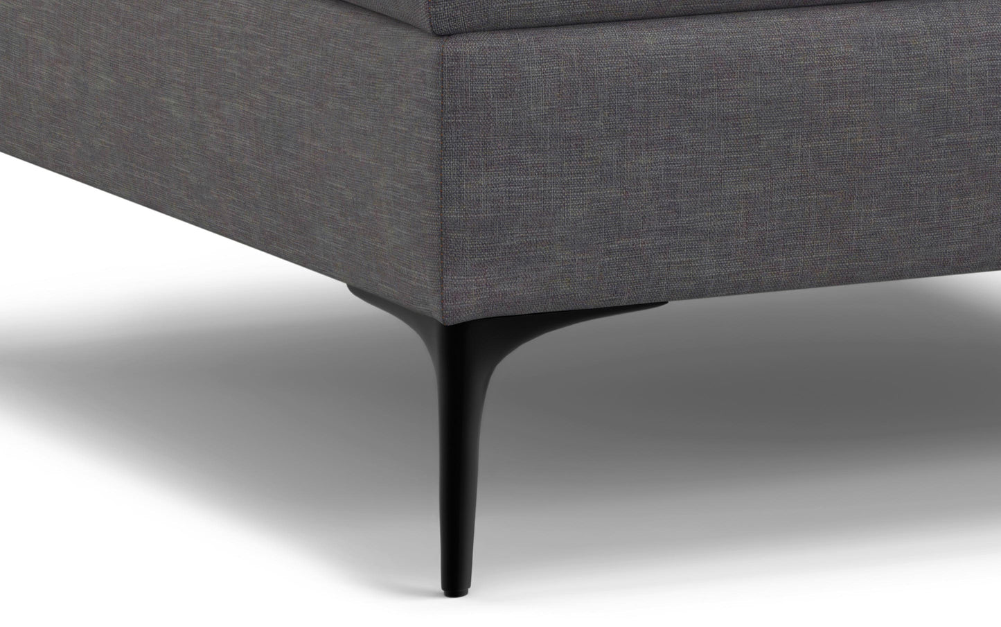 Slate Grey Linen Style Fabric | Rebecca Coffee Table Storage Ottoman with Lift Up Lid