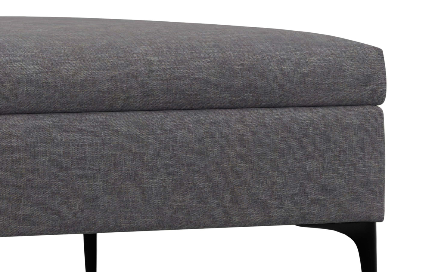 Slate Grey Linen Style Fabric | Rebecca Coffee Table Storage Ottoman with Lift Up Lid