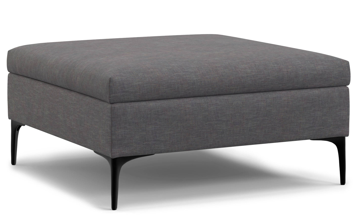 Slate Grey Linen Style Fabric | Rebecca Coffee Table Storage Ottoman with Lift Up Lid