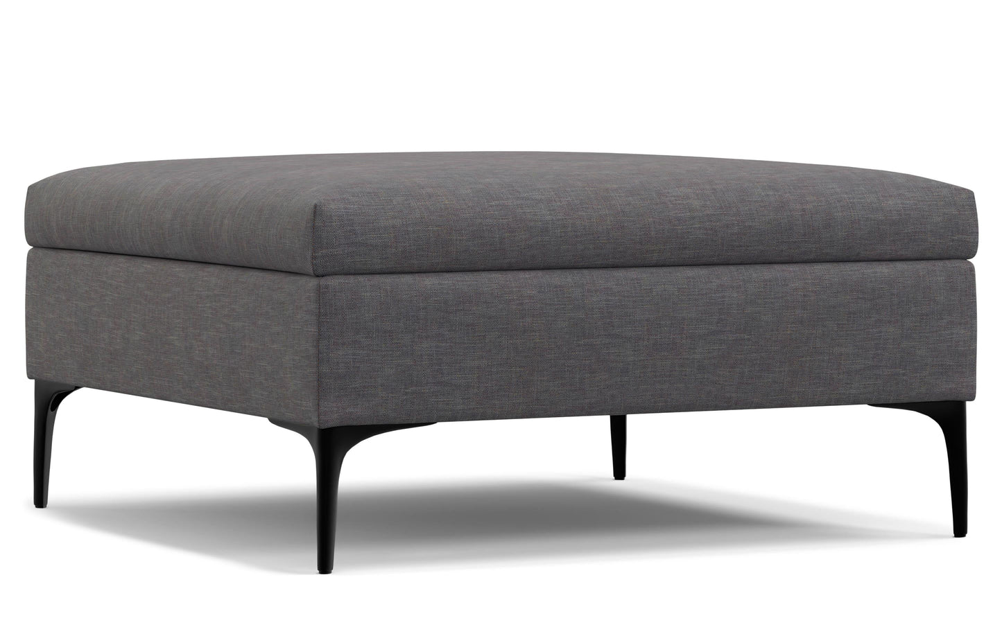 Slate Grey Linen Style Fabric | Rebecca Coffee Table Storage Ottoman with Lift Up Lid