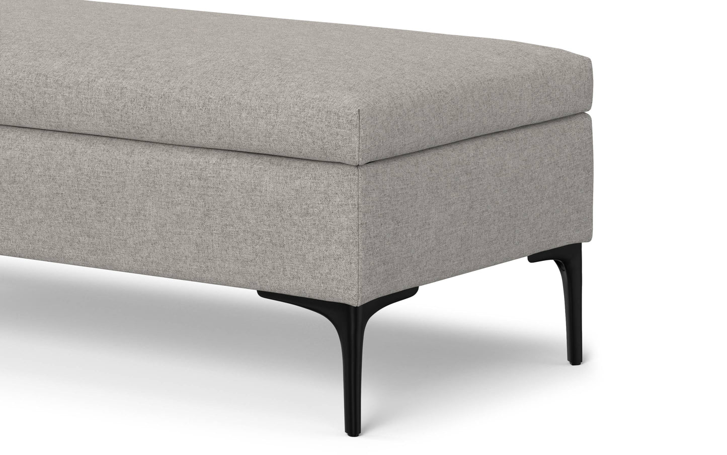 Cloud Grey Linen Style Fabric | Rebecca Large Coffee Table Storage Ottoman with Lift up Lid