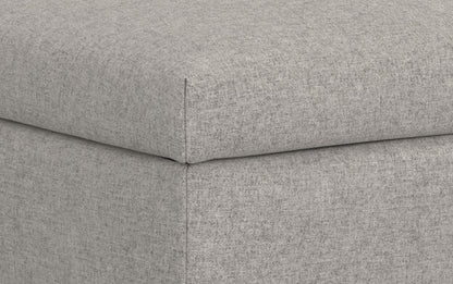 Cloud Grey Linen Style Fabric | Rebecca Large Coffee Table Storage Ottoman with Lift up Lid