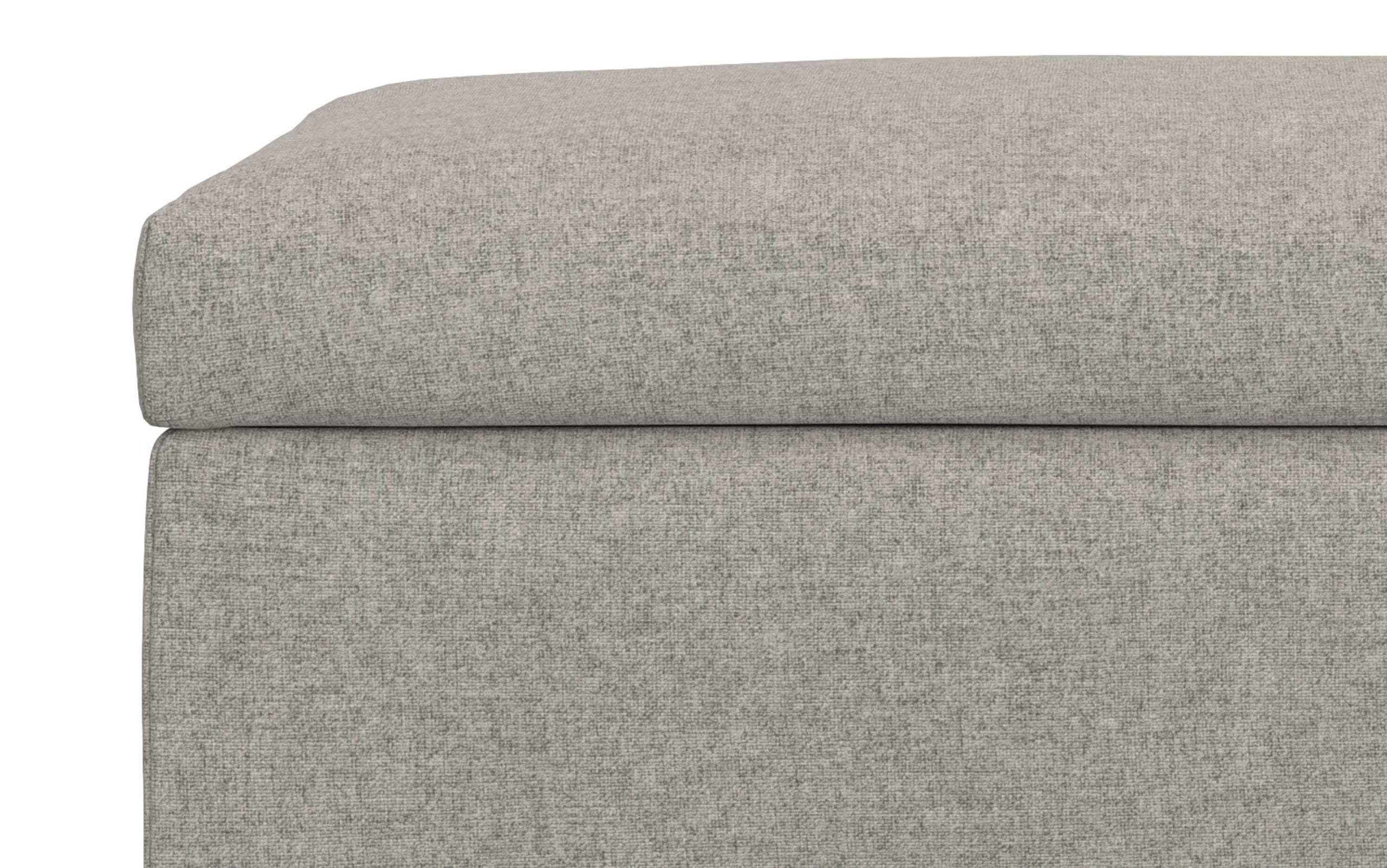 Cloud Grey Linen Style Fabric | Rebecca Large Coffee Table Storage Ottoman with Lift up Lid