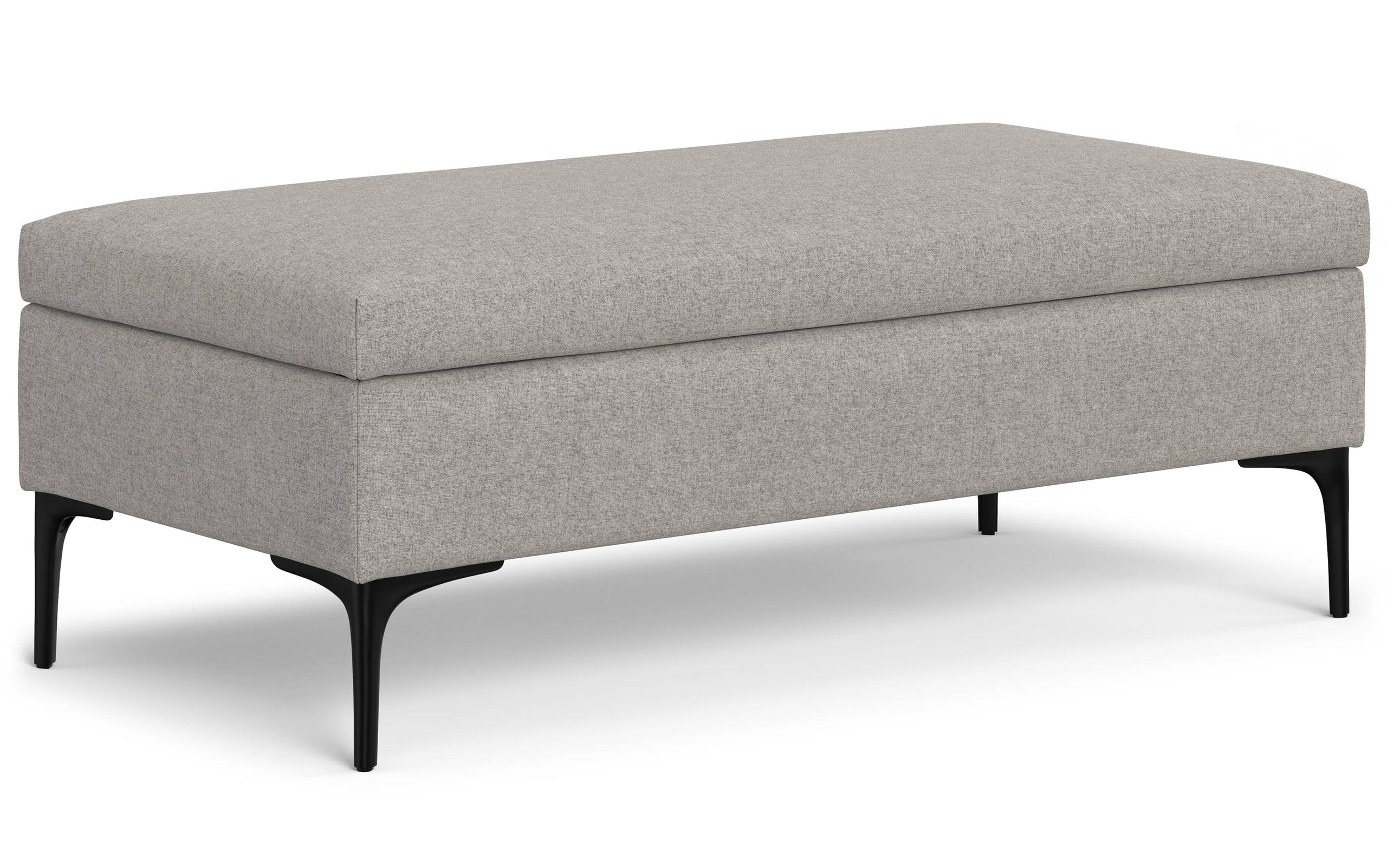 Cloud Grey Linen Style Fabric | Rebecca Large Coffee Table Storage Ottoman with Lift up Lid