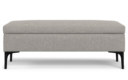 Cloud Grey Linen Style Fabric | Rebecca Large Coffee Table Storage Ottoman with Lift up Lid