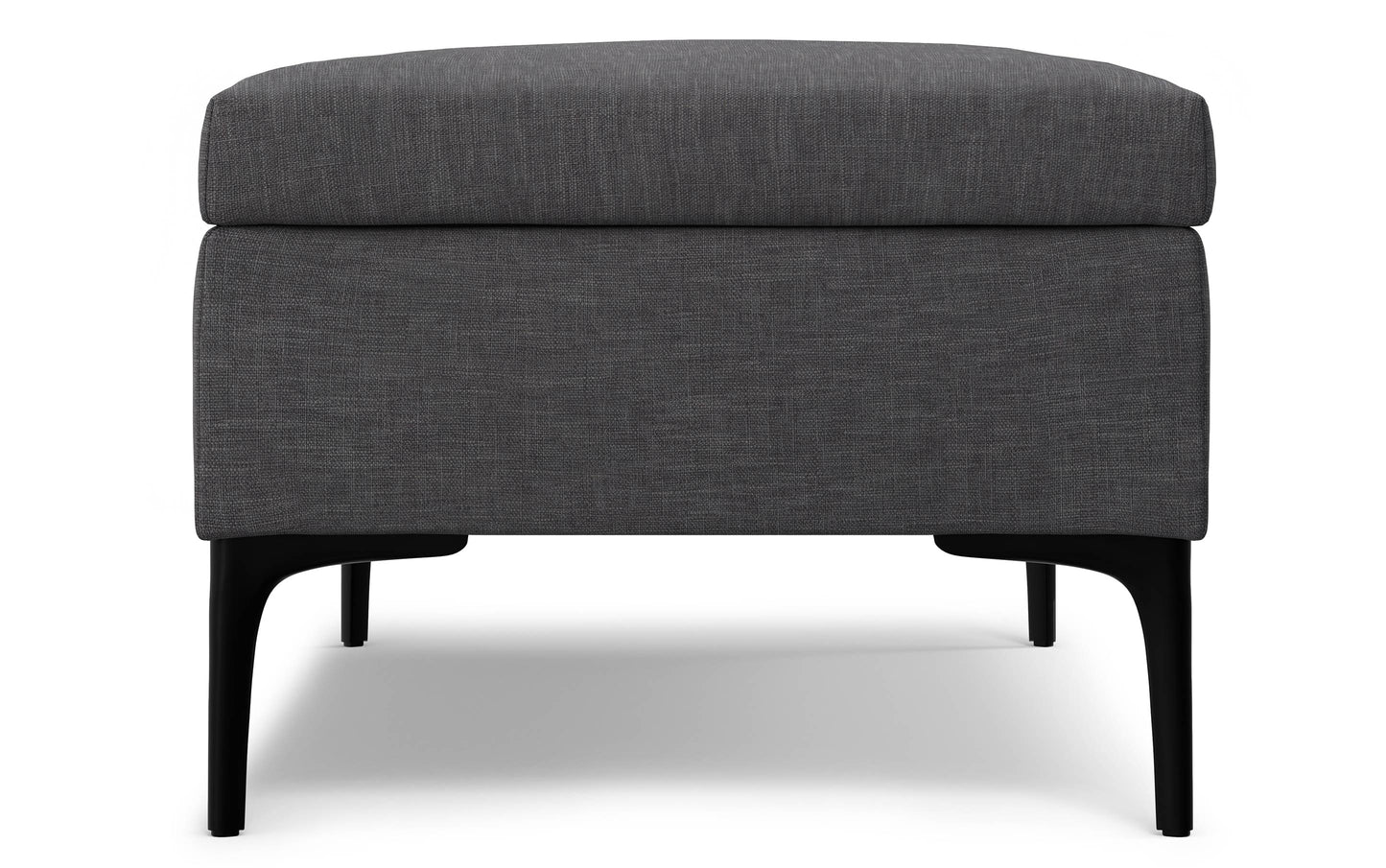 Slate Grey Linen Style Fabric | Rebecca Large Coffee Table Storage Ottoman with Lift up Lid