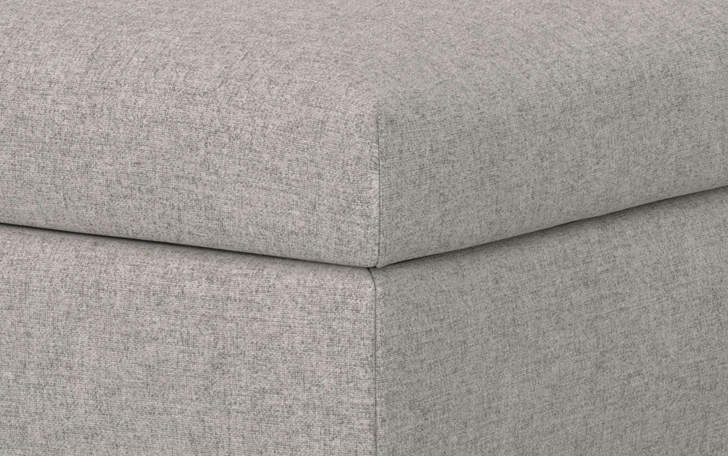 Cloud Grey Linen Style Fabric | Rebecca Rectangular Coffee Table Storage Ottoman with Lift Up Lid in Linen Style Fabric