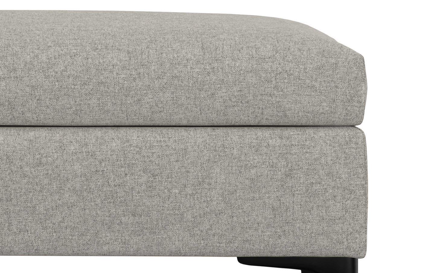 Cloud Grey Linen Style Fabric | Rebecca Rectangular Coffee Table Storage Ottoman with Lift Up Lid in Linen Style Fabric