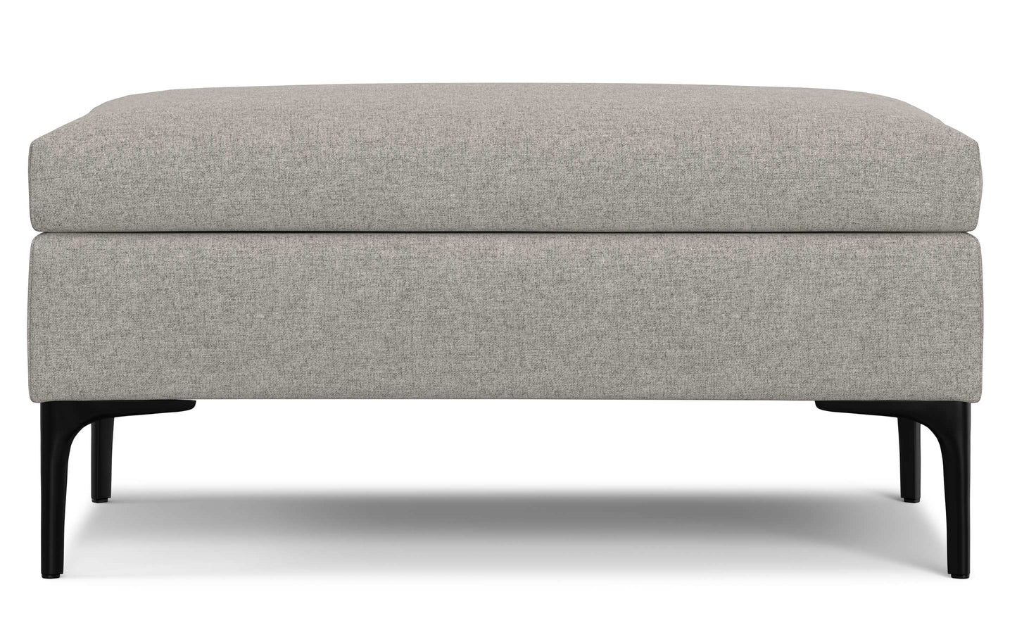 Cloud Grey Linen Style Fabric | Rebecca Rectangular Coffee Table Storage Ottoman with Lift Up Lid in Linen Style Fabric