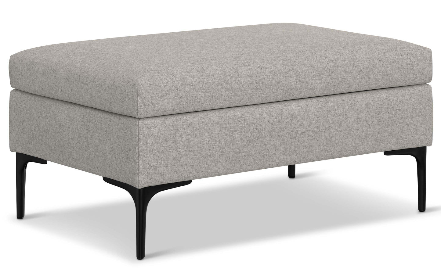 Cloud Grey Linen Style Fabric | Rebecca Rectangular Coffee Table Storage Ottoman with Lift Up Lid in Linen Style Fabric